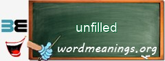 WordMeaning blackboard for unfilled